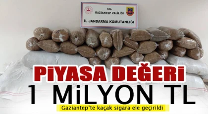 Gaziantep'te 1 milyon TL değerinde kaçak sigara ele geçirildi: 11 gözaltı