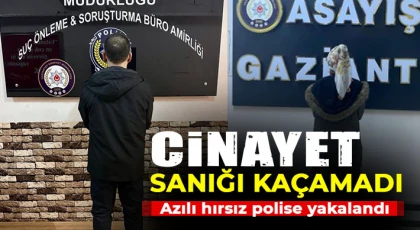 Gaziantep'te azılı hırsız polise yakalandı