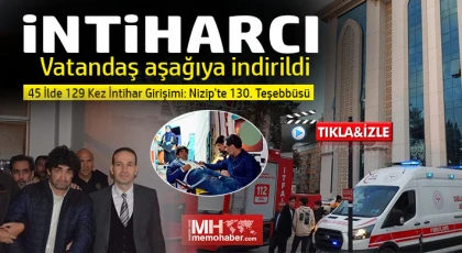 İntiharcı vatandaş aşağıya indirildi