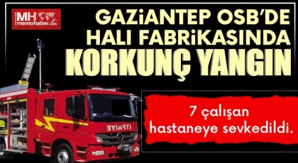 Gaziantep OSB'de Halı fabrikasında yangın