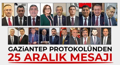 Gaziantep protokolünden 25 Aralık mesajı