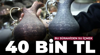 Gaziantep'te 44 yıllık bakır ustası: El emeği sürahiler 40 bin TL'ye satılıyor