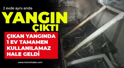 Araban’da 2 evde aynı anda yangın çıktı