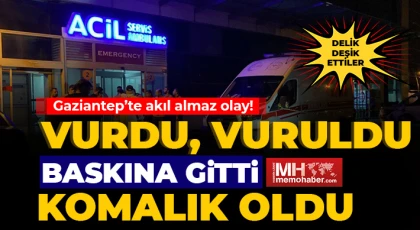Gaziantep'te baskına gitti, komalık oldu
