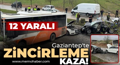 Gaziantep'te zincirleme kaza: 12 yaralı