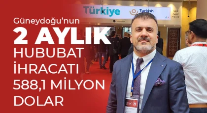 Güneydoğu’nun 2 aylık hububat ihracatı 588,1 milyon dolar