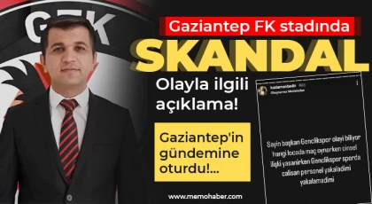 Gaziantep FK stadında skandal olayla ilgili açıklama!