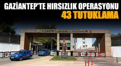 Gaziantep'te hırsızlık operasyonu: 43 tutuklama