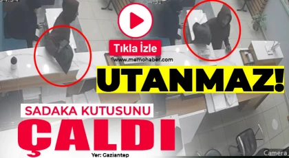 Gaziantep'te sadaka kutusunu çaldı! O anlar kamerada