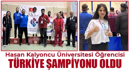 Hasan Kalyoncu Üniversitesi öğrencisi Türkiye şampiyonu oldu