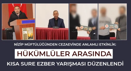 Nizip Müftülüğünden Cezaevinde Anlamlı Etkinlik
