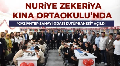Nuriye Zekeriya Kına Ortaokulu’nda “Gaziantep Sanayi Odası Kütüphanesi” Açıldı