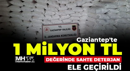 Gaziantep'te 1 milyon TL değerinde sahte deterjan ele geçirildi