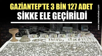 Gaziantep’te 3 bin 127 adet sikke ele geçirildi