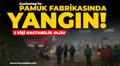 Gaziantep'te pamuk fabrikasında yangın