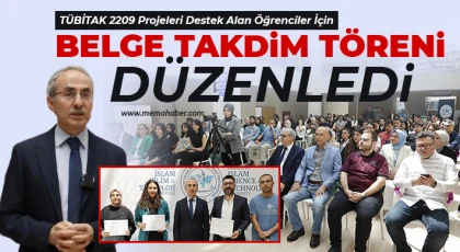 GİBTÜ’nün TUBİTAK Başarısı Ödüllendirildi