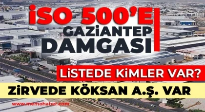 ISO 500 Listesinde Gaziantep’ten 29 Firma var!