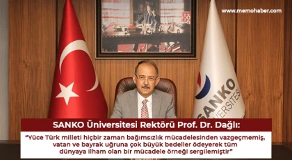 Rektör Dağlı'dan 19 Mayıs Atatürk'ü Anma, Gençlik ve Spor Bayramı mesajı