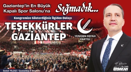 Teşekkürler Gaziantep!
