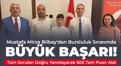 Mustafa Mirza Bilbay'dan Bursluluk Sınavında Büyük Başarı!