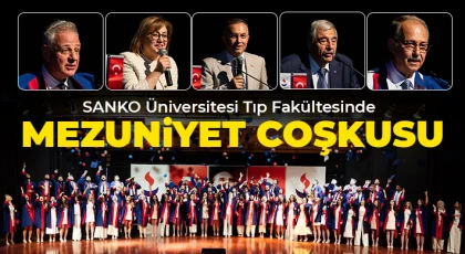 SANKO Üniversitesi Tıp Fakültesinde mezuniyet coşkusu