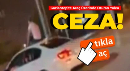 Aracın üzerinde oturan yolcuyla seyreden otomobil sürücüsüne 8 bin 463 TL ceza