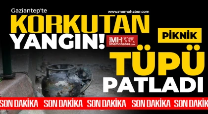 Gaziantep'te korkutan yangın! Piknik tüpü patladı