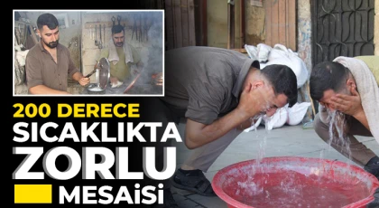 Kalay ustalarının 200 dereceyi bulan sıcaklıkta zorlu mesaisi