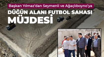 Yılmaz’dan Seymenli ve Ağaçlıboyno’ya düğün alanı futbol sahası müjdesi