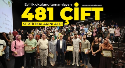 Evlilik okulunu tamamlayan 481 çift sertifikalarını aldı