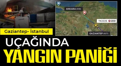 Gaziantep- İstanbul uçağında yangın paniği
