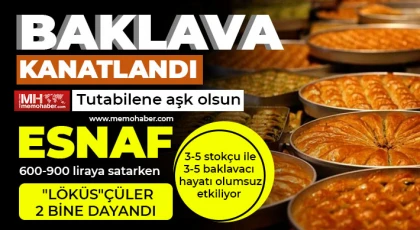 Gaziantep'te baklava kanatlandı! Tutabilene aşk olsun 