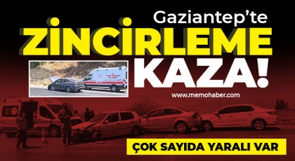Gaziantep’te dört aracın karıştığı zincirleme kaza: 9 yaralı