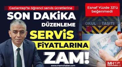 Gaziantep’te öğrenci servis ücretlerine son dakika düzenleme