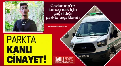 Gaziantep'te parkta kanlı ölüm! Konuşmak için çağrıldığı parkta bıçaklandı