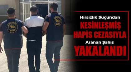 Hırsızlık suçundan kesinleşmiş hapis cezasıyla aranan şahıs yakalandı