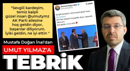 Mustafa Doğan İnal, Umut Yılmaz'ı tebrik etti