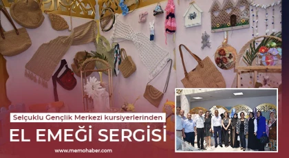 Selçuklu Gençlik Merkezi kursiyerlerinden el emeği sergisi