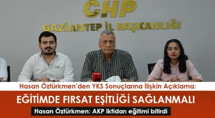 YKS sonuçları üzerine açıklama yapan Hasan Öztürkmen, partisinin çözüm önerilerini sıraladı