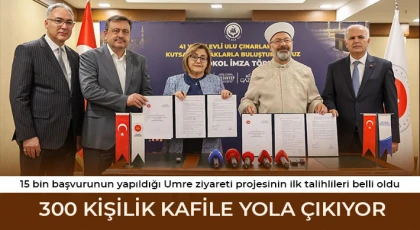 15 bin başvurunun yapıldığı Umre ziyareti projesinin ilk talihlileri belli oldu