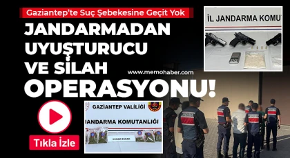 Gaziantep'te kaçak silah ve uyuşturucu operasyonu: 3 şahıs tutuklandı