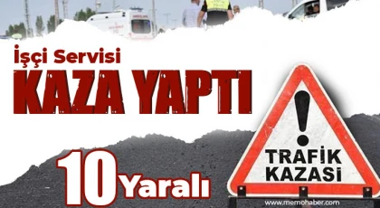 Gaziantep'te işçi servisi kaza yaptı! 10 yaralı