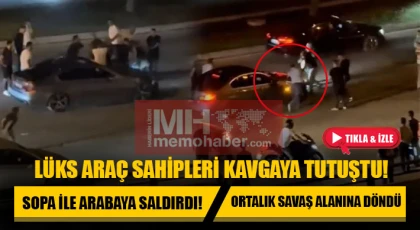 Lüks Araç Sahipleri Trafikte Kavgaya Tutuştu!