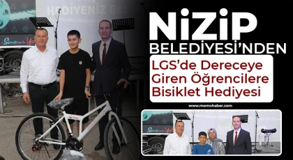 Nizip Belediyesi’nden LGS’de Dereceye Giren Öğrencilere Bisiklet Hediyesi