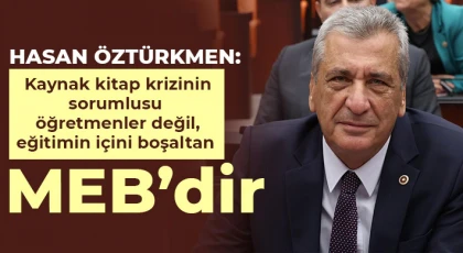 Öztürkmen: Kaynak kitap sorunu, eğitimde eşitsizliğe neden oluyor