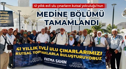 41 yıllık evli ulu çınarların kutsal yolculuğu’nun Medine bölümü tamamlandı