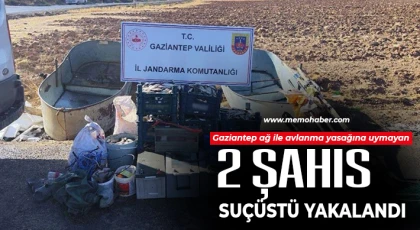 Ağ ile avlanma yasağına uymayan 2 şahıs suçüstü yakalandı