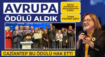 Avrupa ödülü aldık