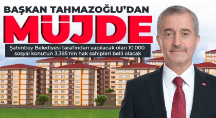 Başkan Tahmazoğlu’dan Müjde