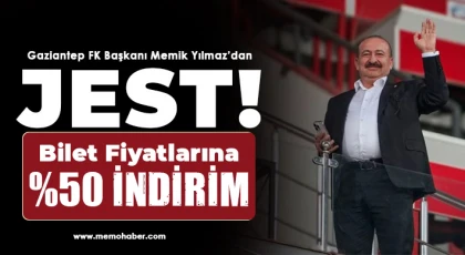 Gaziantep FK başkanı Yılmaz’dan Taraftara Büyük Jest